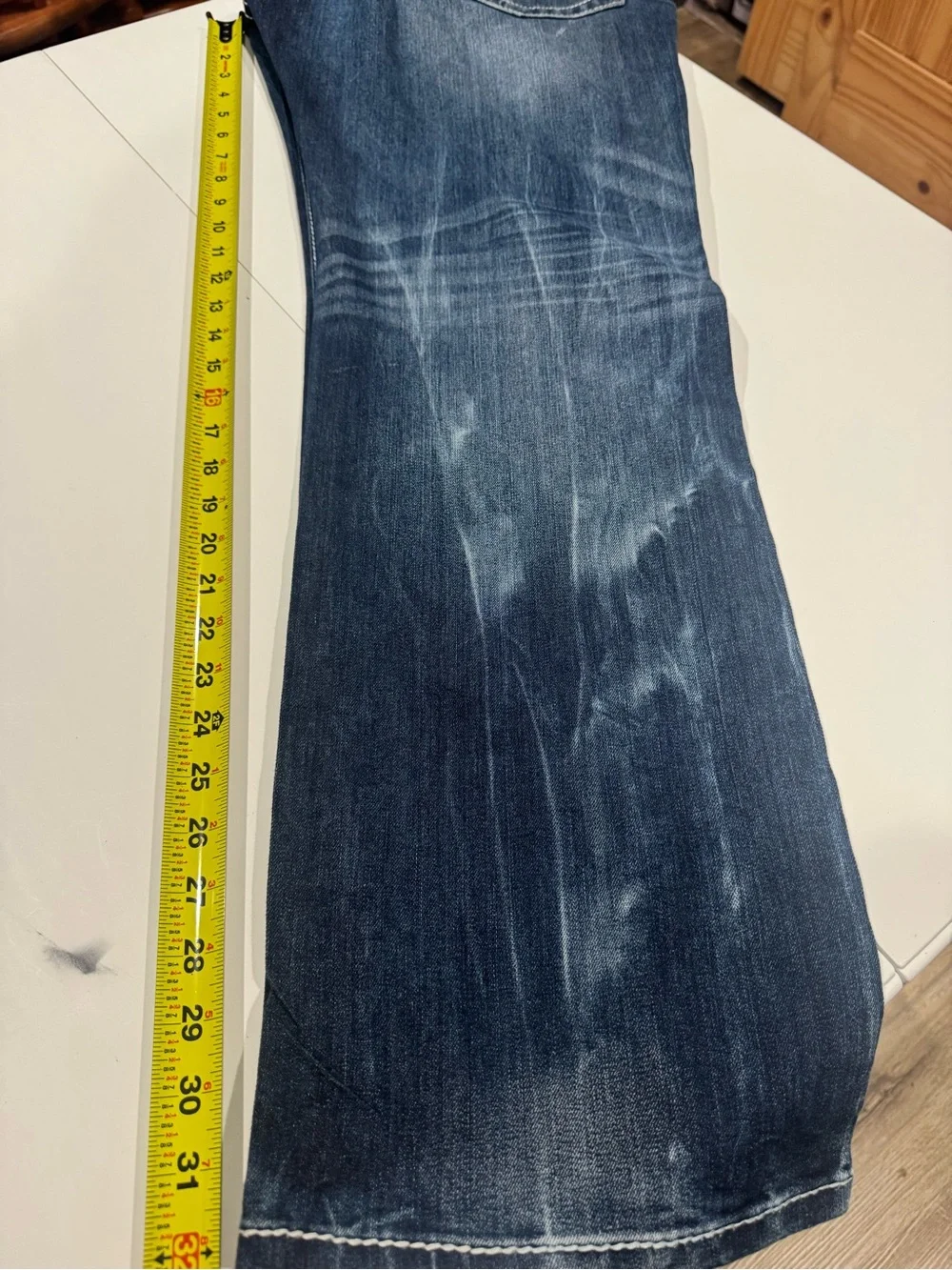 Rock Revival Men's Dark Blue Washed Relaxed Denim Pants